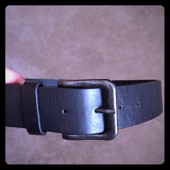 Mossimo Supply Co. Accessories - Mossimo black faux leather belt w/ brassy buckle